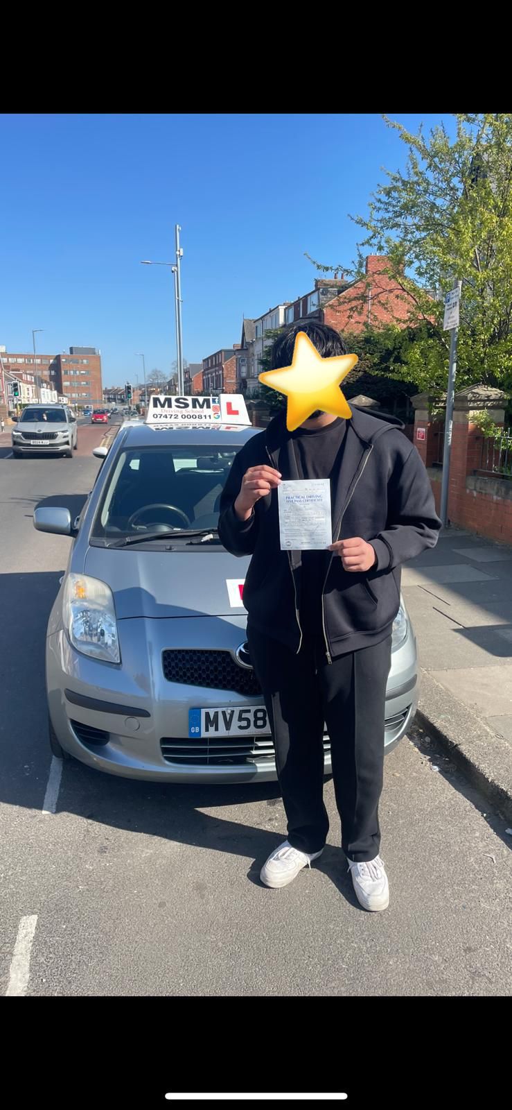 MSM Driving School learner passing their driving test in Middlesbrough