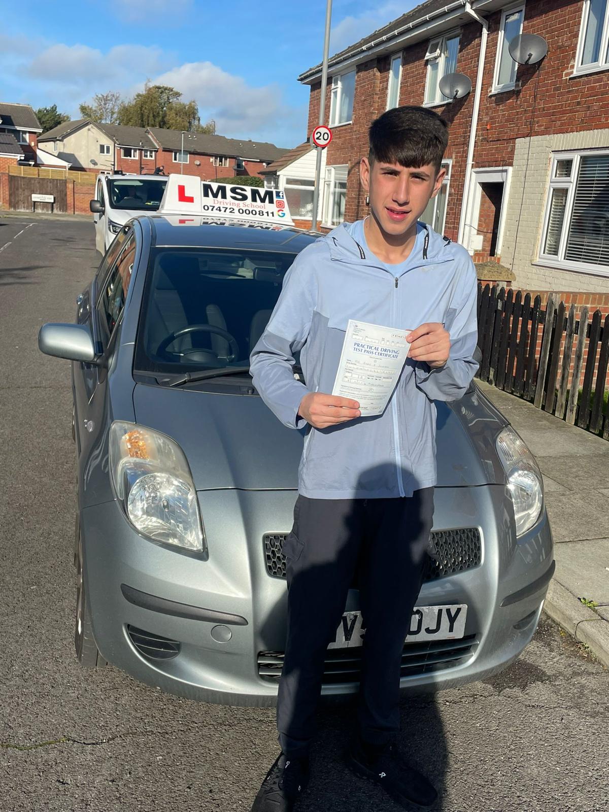 MSM Driving School learner passing their driving test in Middlesbrough